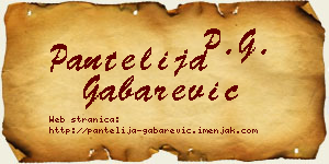 Pantelija Gabarević vizit kartica